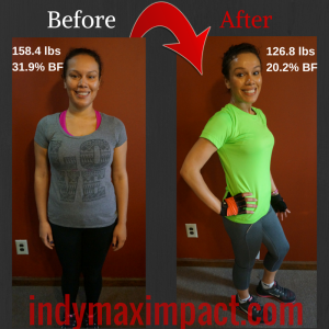 Michelle Carmona Before & After (Zionsville Bootcamp)